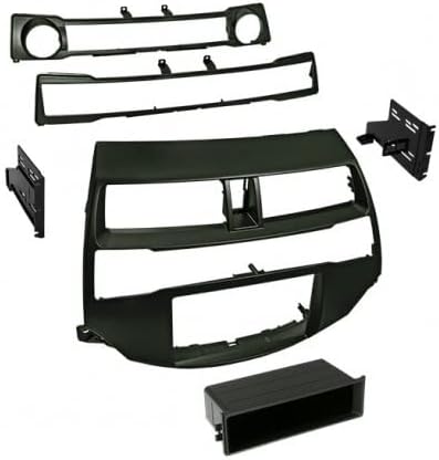 Double or Single Din Installation Car Stereo Dash Kit in Dark Gray