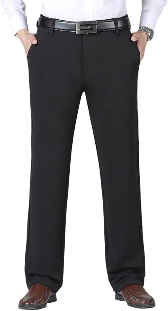 Fleece Lined Pants for Men - Casual Stretch Dress Pants