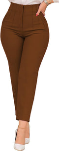 Womens Straight Leg Pants 2025 High Waisted Stretchy - Workwear