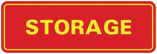 Standard STORAGE Door/Wall Sign - Large 10 Pack for Clarity