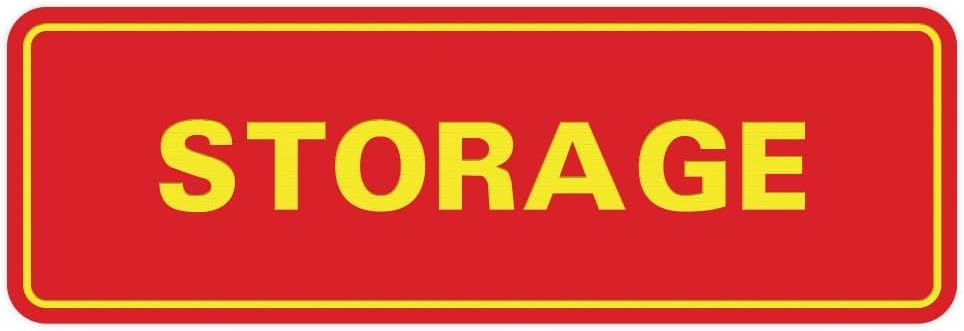 Standard STORAGE Door/Wall Sign - Red/Yellow - 10 Pack Review
