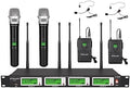GTD Audio 4x800 UHF Diversity Wireless Mic System - Reliable Range