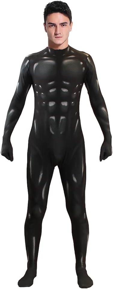 Men's Muscle Bodysuit Jumpsuit Full Body Compression Suit