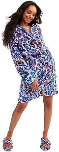 Vera Bradley Women's Plush Fleece Robe - Cozy, Easy Care Comfort