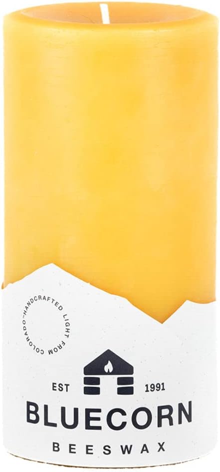 100% Pure Beeswax Pillar Candles for Long-Lasting Glow