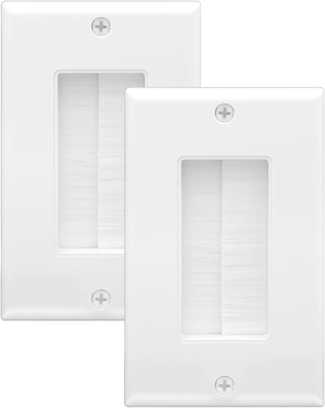 LEENUE Brush Wall Plate 2-Pack for TV Cord Hiding