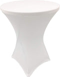 Gowinex Highboy Spandex Tablecloth - 32x42 White Elegant Stretch Cover