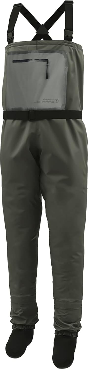 Dark Lightning Breathable Insulated Chest Waders for All Seasons