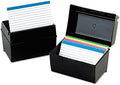 Oxford Plastic Index Card Box 4 x 6 in, 400-Card Capacity (Pack of 6)