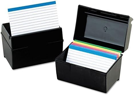 Oxford Plastic Index Card Box for 4 x 6 Cards, 400 Capacity