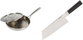 Babish 12 Inch Stainless Steel Fry Pan and High-Carbon Knife