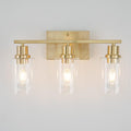 EMONG Gold Bathroom Light Fixtures 3-Light Vanity - Brushed Brass