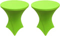 Luxe 2 Pack Lime Highboy Tablecloth Set - Stretchy Elegance for Events!
