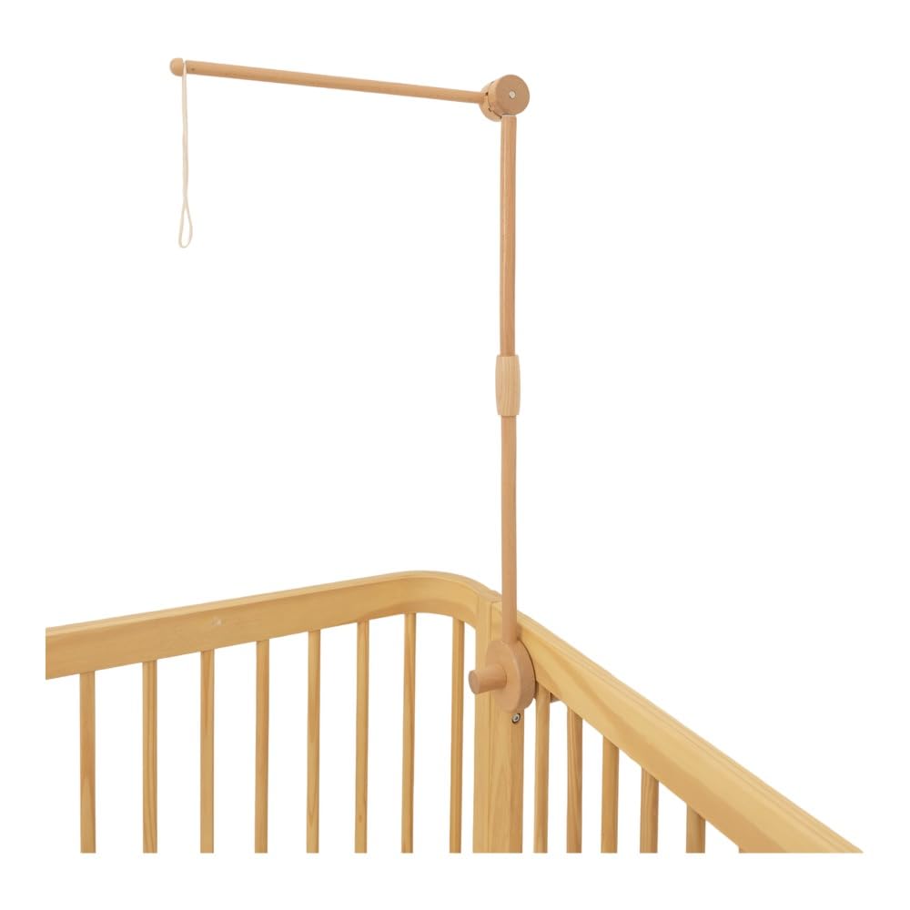 Baby Crib Mobile Arm for Nursery Decor - 31 Inch Wooden Hanger