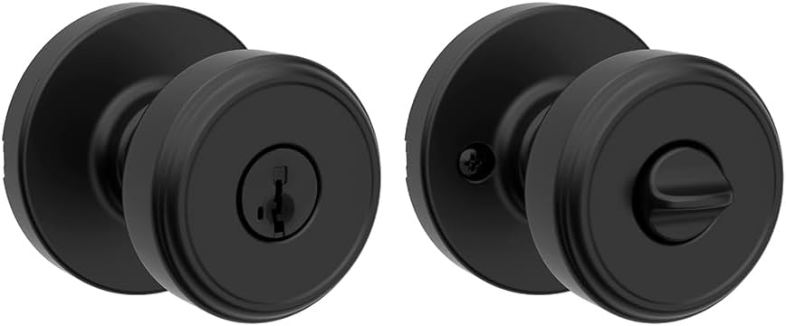 Kwikset Maven Entry Door Knob with Lock and Key for Security