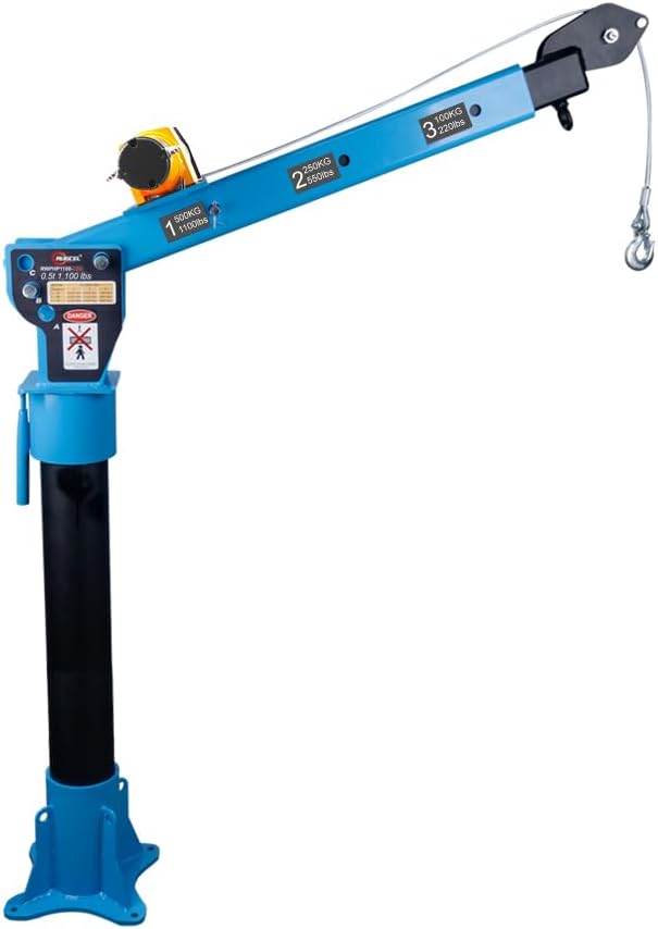 Pismire 0.5T Folding Truck-Mounted Bed Crane with Electric Winch