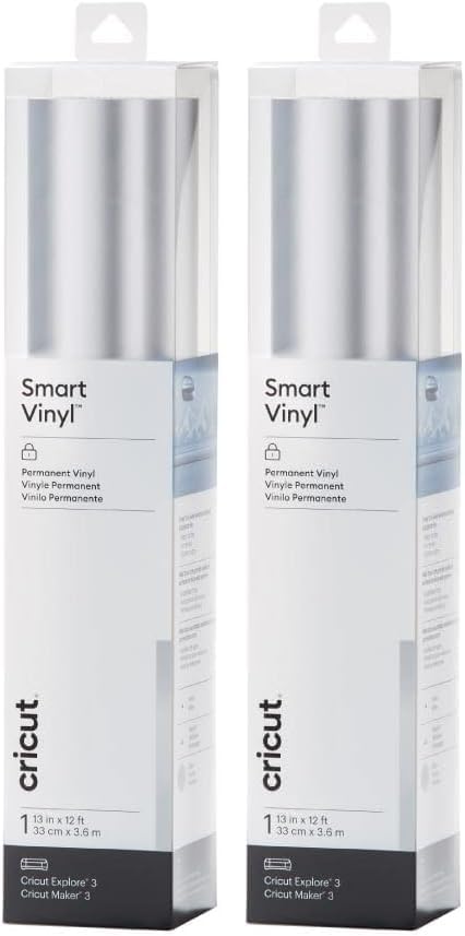 Cricut Smart Permanent Vinyl Matte Metallic Silver for DIY Crafts
