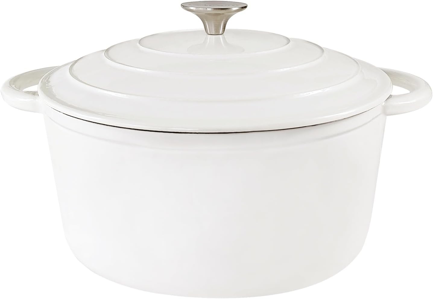 5 QT Cast Iron Dutch Oven with Self-Circulating Lid for Cooking