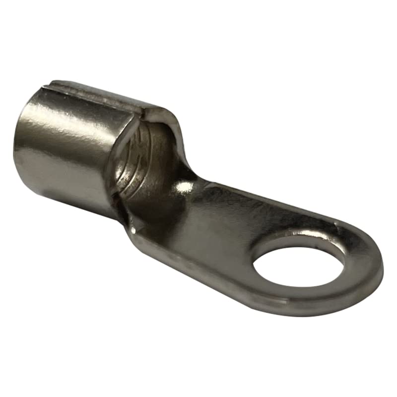 High Temp Non-Insulated Ring Connector 100 Pack - 6 Gauge