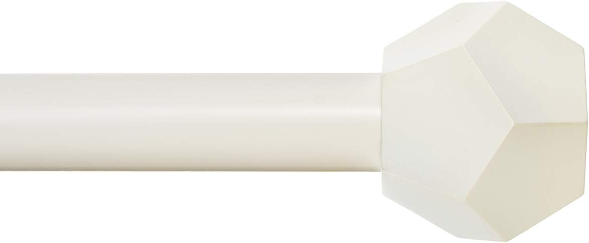 Ivilon White-Ivory Hexagonal Rod 48-86'' - Stylish Drapery Solution