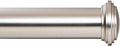 Ivilon Decorative Window Curtain Rod with Satin Nickel Finish