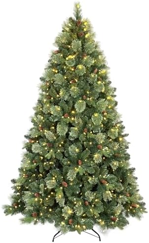 5ft Prelit Christmas Tree with Warm White Lights and Pine Cones