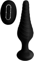 Silicone Vibrating Anal Plug with Remote Control - Powerful