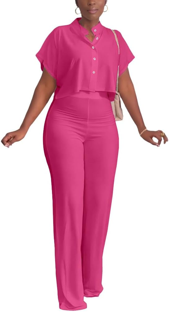 Stylish Women's Summer 2 Piece Outfits Casual Tracksuit Set