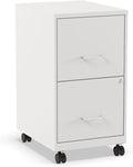 STAPLES 2-Drawer Vertical File Cabinet, Lockable & Mobile - Compact