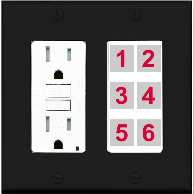 RiteAV 6 Port Custom Wall Plate for HDMI Coax and More