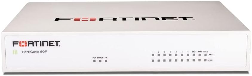 FortiGate 60F Firewall Appliance with 10 Gigabit Ethernet Ports