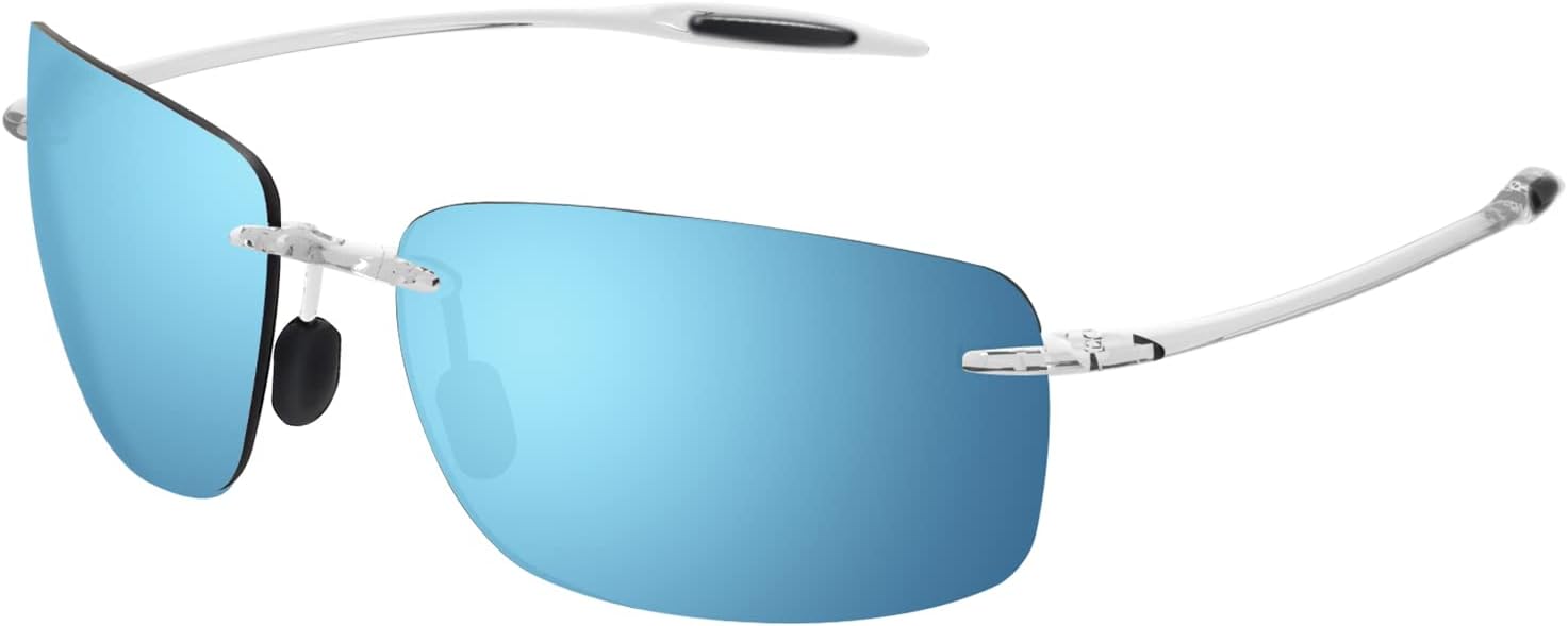 JULI Sports Sunglasses for Men Women Tr90 Rimless Frame MJ8009