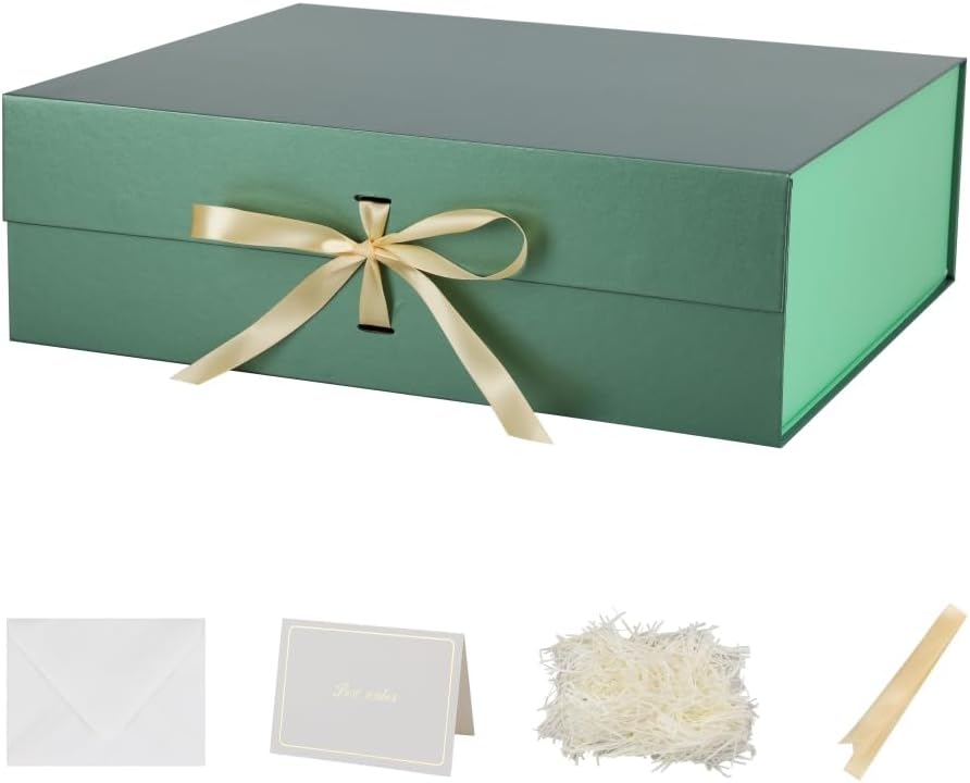 Skivra Green Large Gift Box - Extra Large Collapsible Box