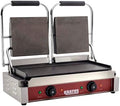 Commercial Panini Grill with Smooth Plates - Large 18.7in x 9in