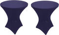 Navy Blue Spandex Tablecloths: 2 Pack Stretchy Elegance by Gowinex