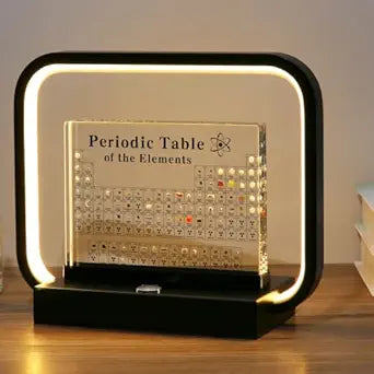 Aichong Periodic Table with Real Elements and LED Lamp