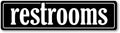 GRX1251 Aluminum Sign for Restrooms - Large 24 in x 6 in
