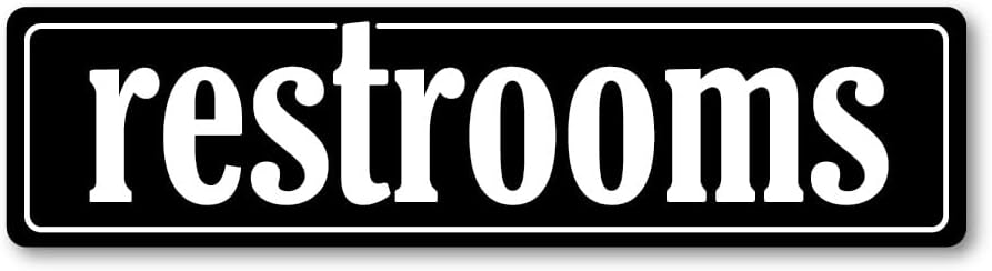 GRX1251 Aluminum Sign for Restrooms - Large 24 in x 6 in