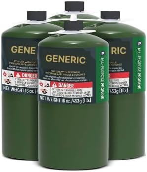 Camping Propane Gas Cylinder 16 oz 4 Pack for Outdoor Adventures