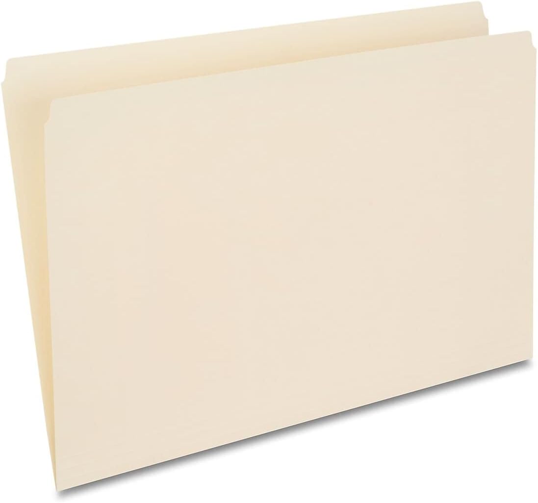 Staples File Folders for Legal Size Documents, 100-Pack