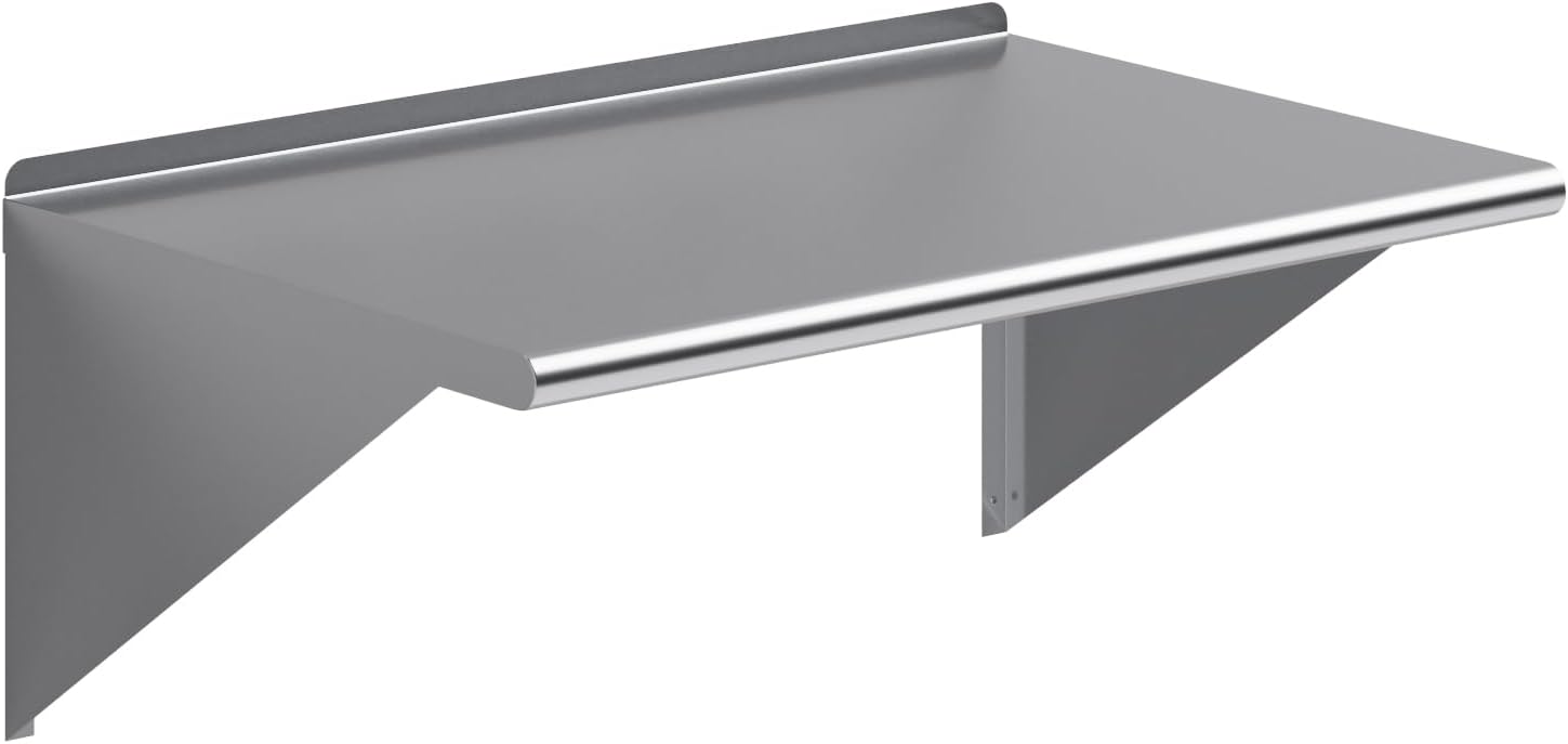 Stainless Steel Wall Shelf 36 in. Long for Kitchen & Garage