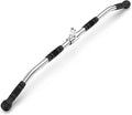LAT Bar Cable Attachment with Rubber Handgrips - Heavy Duty Curl Bar