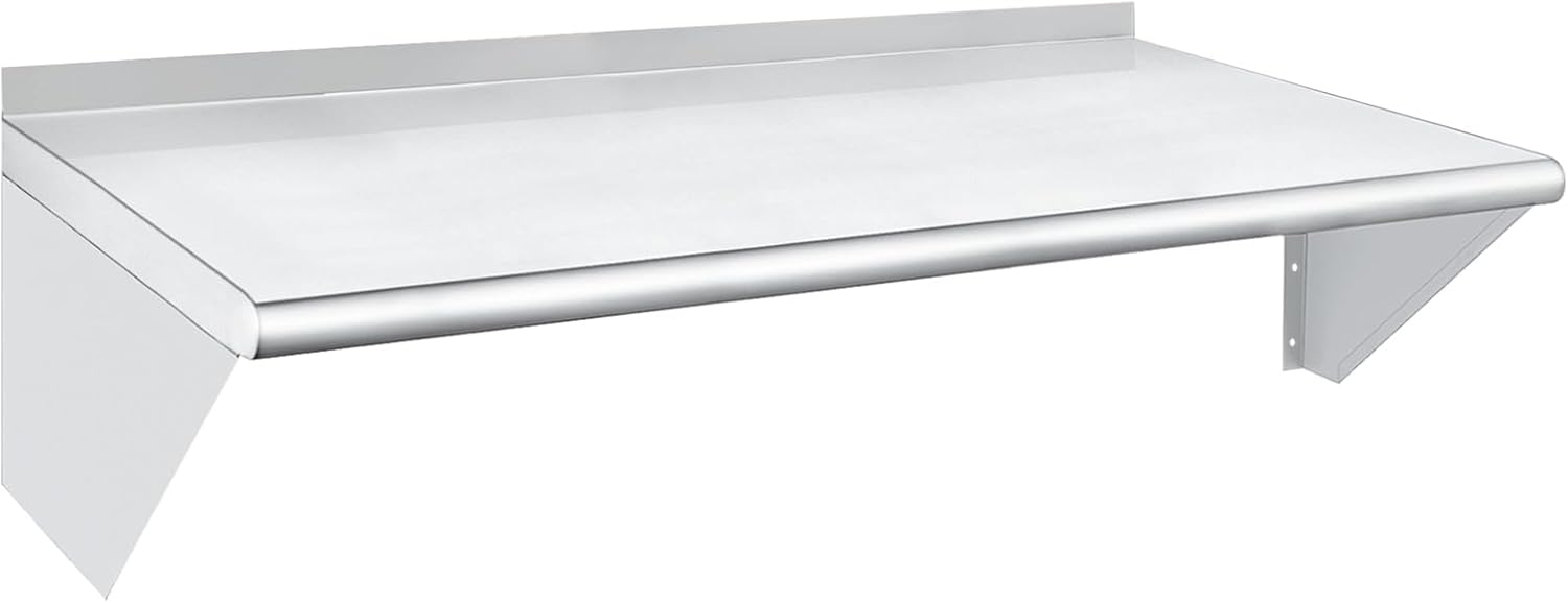 HARDURA Stainless Steel Wall Shelf 18in x 48in for Kitchen