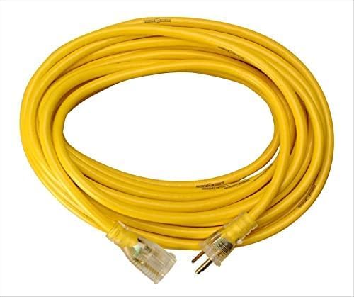 Heavy Duty 25Ft Extension Cord with Lighted End for Safety