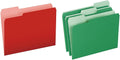 Pendaflex Two-Tone Letter File Folders Red & Bright Green - 200 Pack