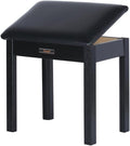 Solid Wood Piano Bench with Storage and Padded Cushion - Sturdy