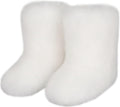Furry Faux Fur Mid Calf Snow Boots - Warm Fluffy Fashion Booties