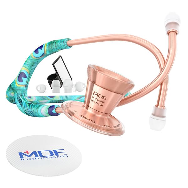 MDF Instruments Peacock Rose Gold Stethoscope for Professionals