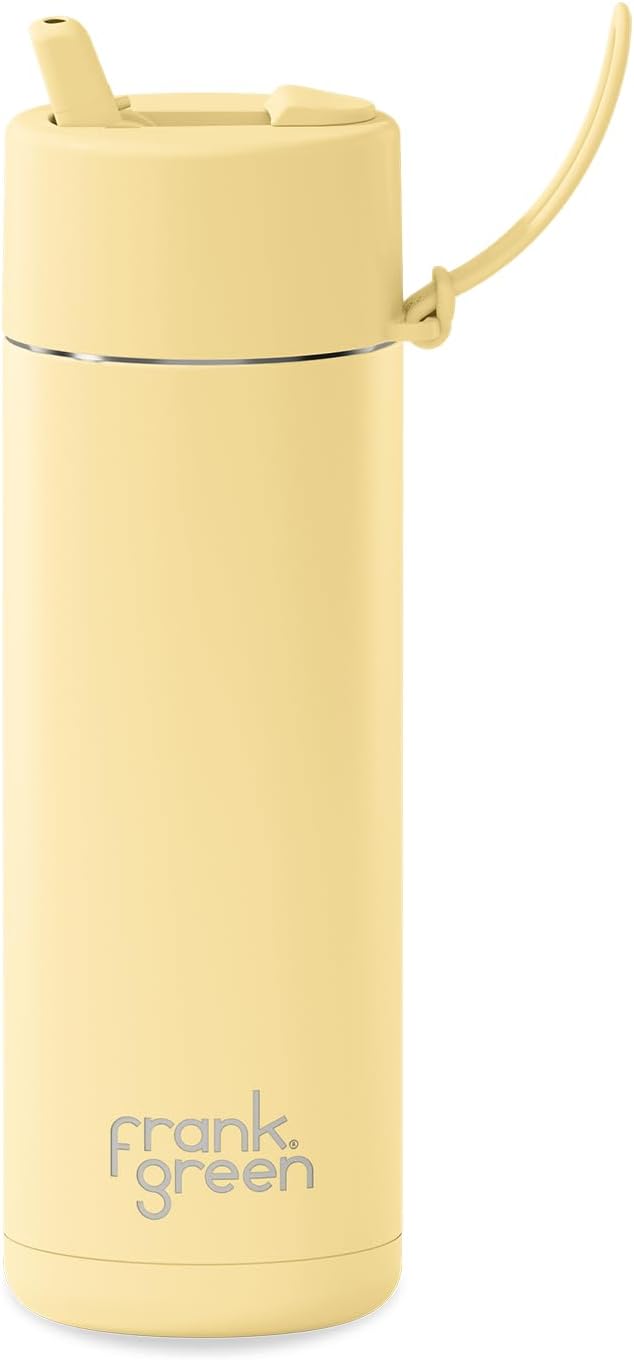 Frank Green Ceramic Reusable Bottle - 20oz Buttermilk Style