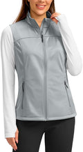 Women's Softshell Vest with Zipper Pockets - Lightweight Active Layer